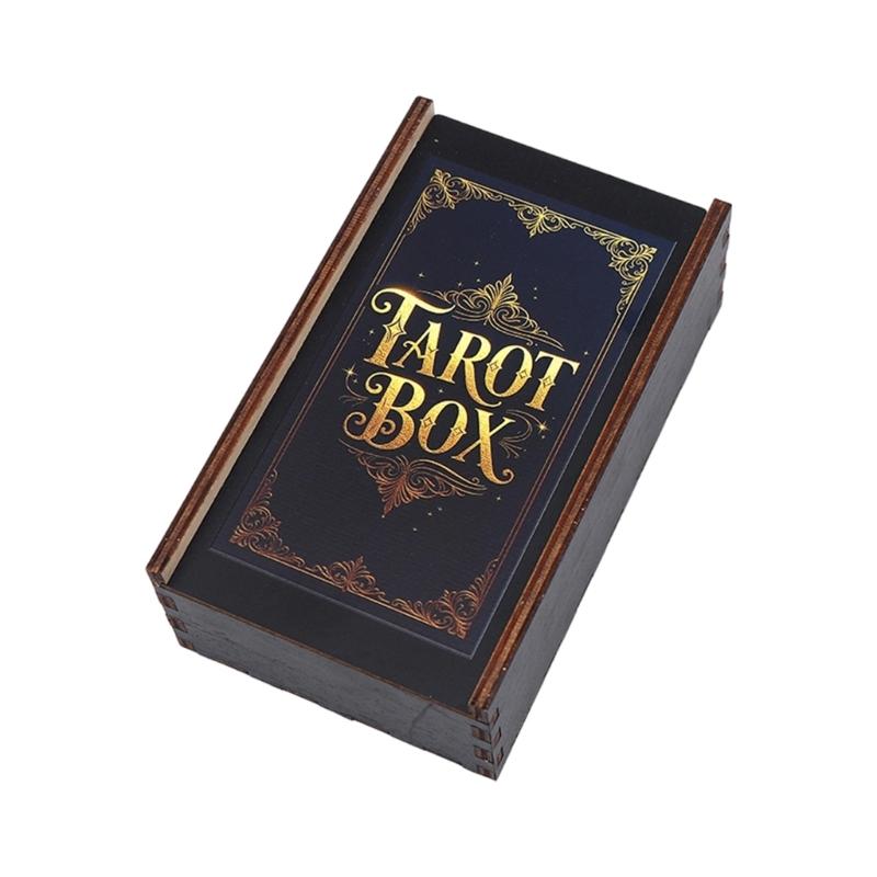 Rechteckige Holzkarte Box Spielkarten Tarots Behälter Schmuck Aufbewahrungskoffer Verpackung Poker Spiel Leere Poker Karten Aufbewahrungskoffer
