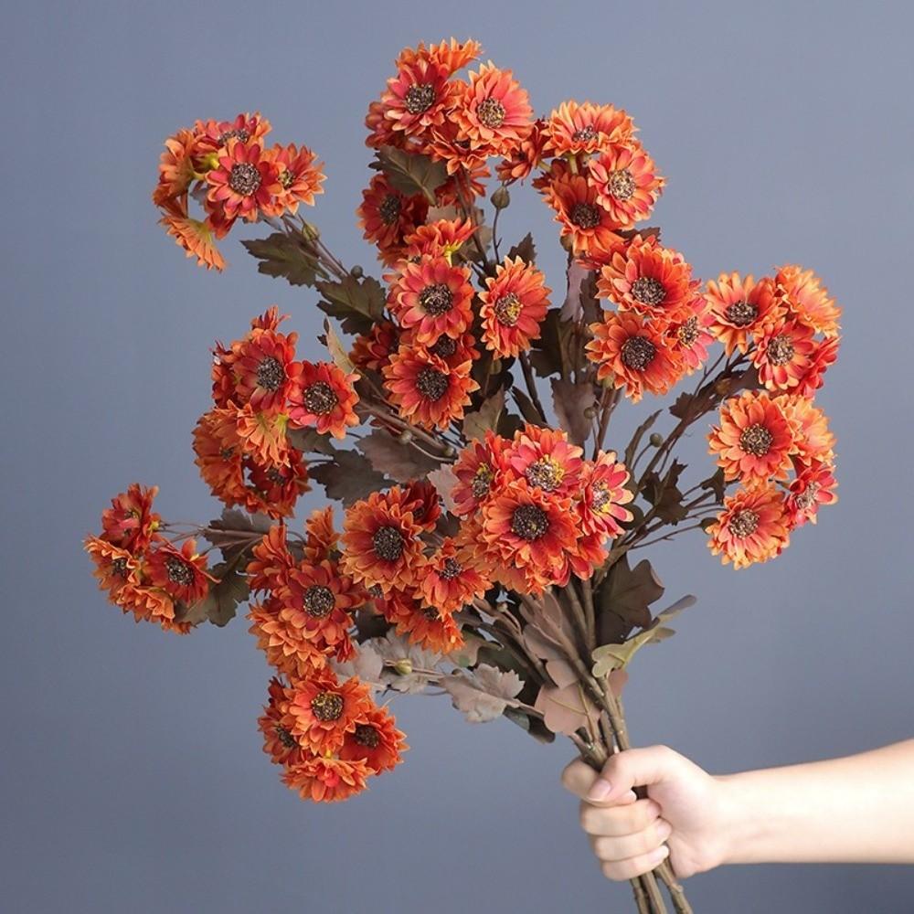 Eco-Friendly Artificial Daisy Flowers Handmade Silk Flowers Fake Chamomile Flowers  Office Decor