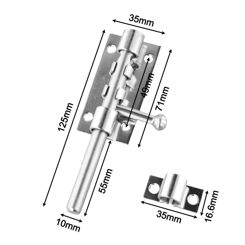 For Outdoor Security White Lock Hole Bolt Strong Forged Stainless Steel Bolt Sturdy Lock Core Double Protection