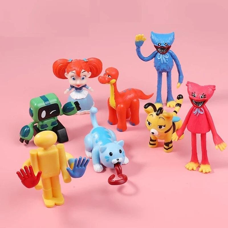New 9Pcs/Set Garten Of Banban Action Figure Toys Pvc Game Nabnab Hunter Tim Silent Steve Plushies Dolls Children Birthday Gifts