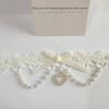 Long Black White Polka Dot Chokers Necklaces for Women Girls French Thin Soft Ribbon Neck Chain Party Formal Dress Accessories