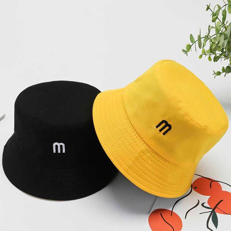 Women's Double-Sided Smiley Face Bucket Hat - Sun Protection, Korean Style, Embroidered, Large Brim