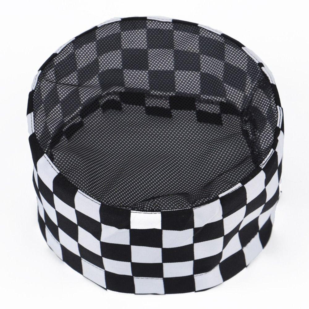 Adjutable Strap Breathable Sushi Cap Japanese-Style Chef Hat Chef Flat Top Caps  Coffee Shop