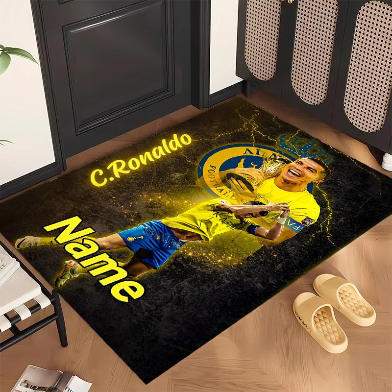 Cristiano Ronaldo (1) Personalized Name Office Carpet Stylish Decor for Living Room Bedroom Kitchen