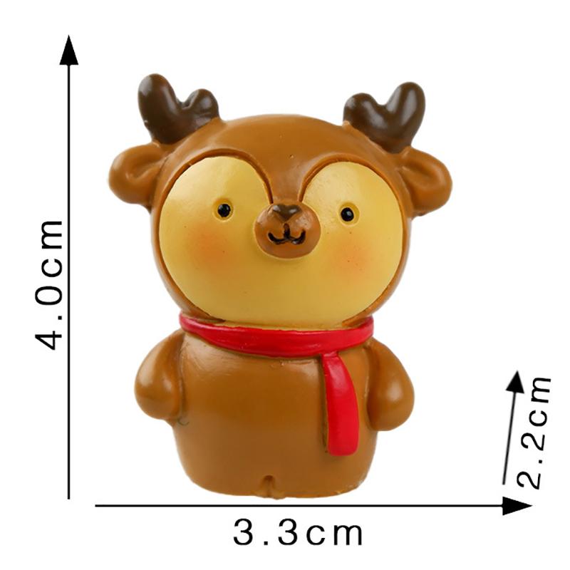 Cartoon Christmas Tree Snowman Santa Claus Micro Landscape Resin Decoration Ornaments Dollhouse Cute Gardening Accessories