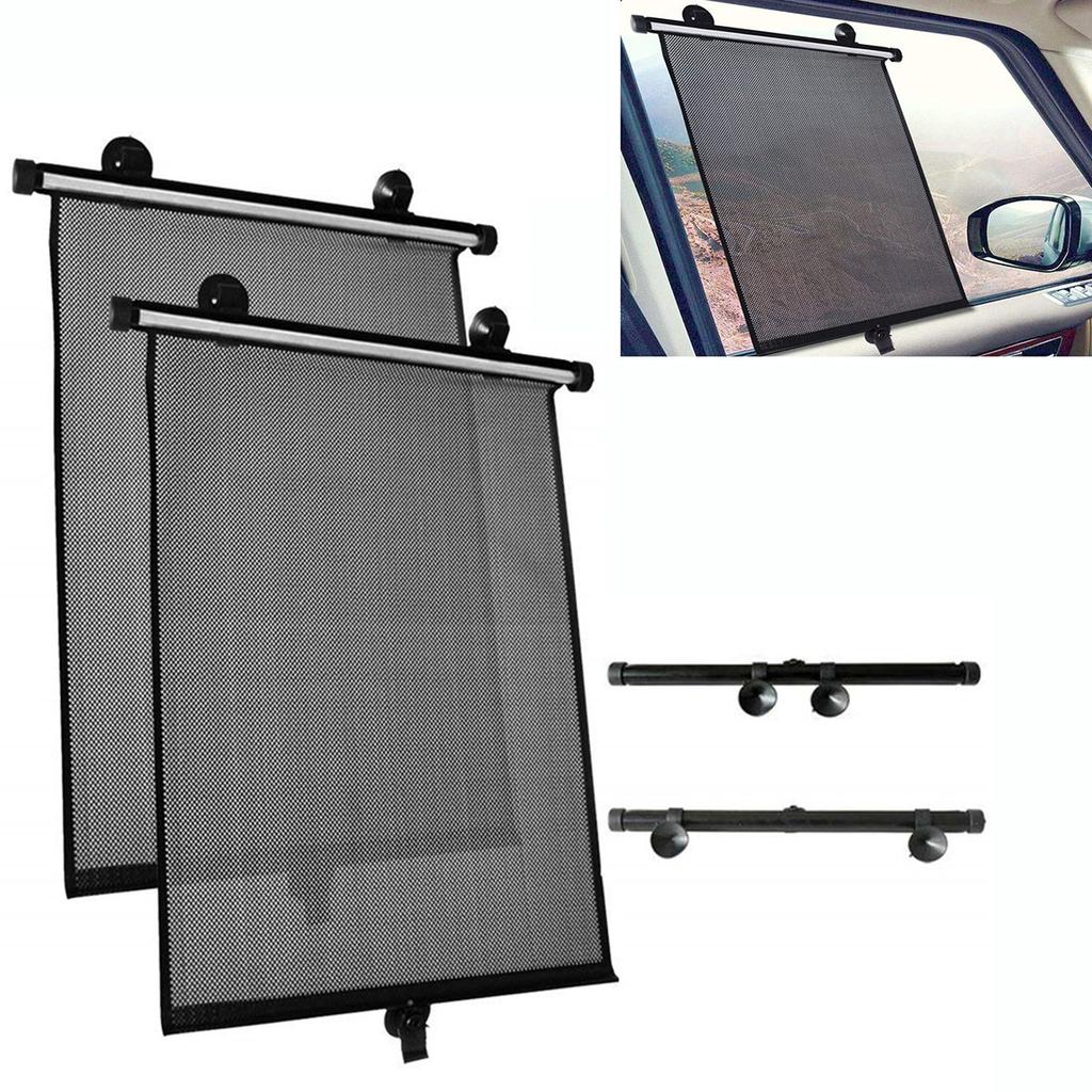 Auto Car Window Sun Shade Cover Roller Side Rear Visor Protector COVER 2 Pack