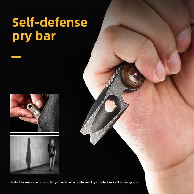 Titanium EDC Pry Bar Multi Tool Wrench Bottle Opener for Outdoor Camping