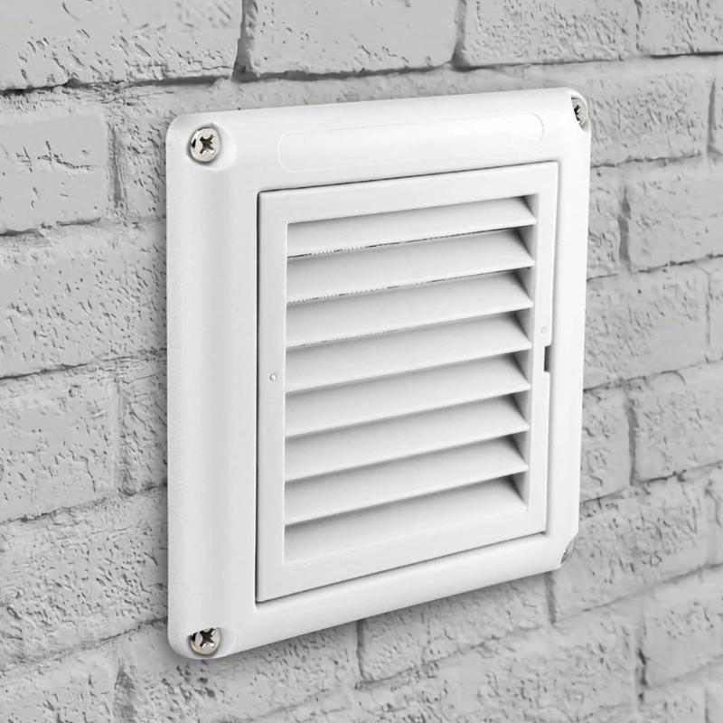 Quick Releasing Dryer Wall Vent with Rainproof Louvers Easy Installation Plastic Texture for Any Weather Conditions
