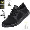 Summer Hollow Out Safety Shoes Work Shoes Steel Toe Men Puncture-protective Work Indestructible Safety Lightweight Sneakers
