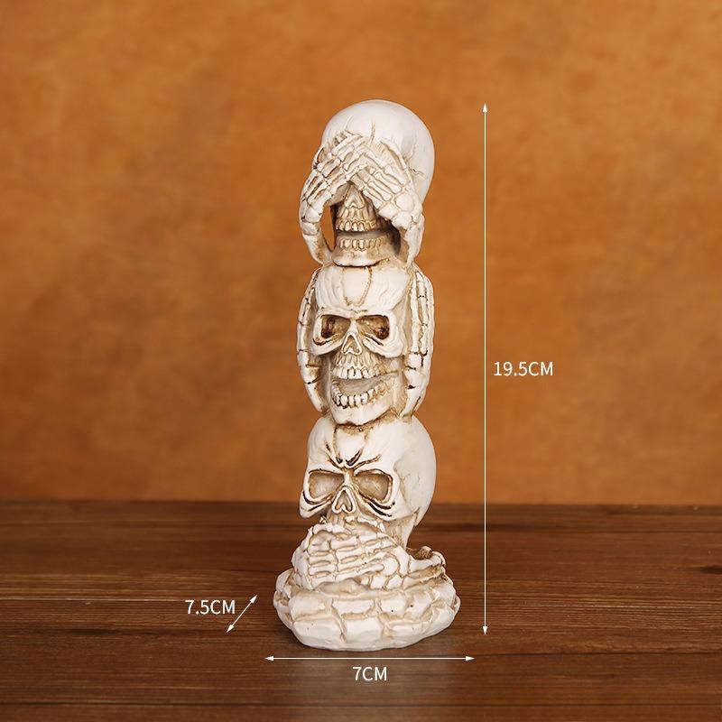 Skull Resin Ornament Skull Ghost Festival Desktop Entrance Decoration Gift Ornament