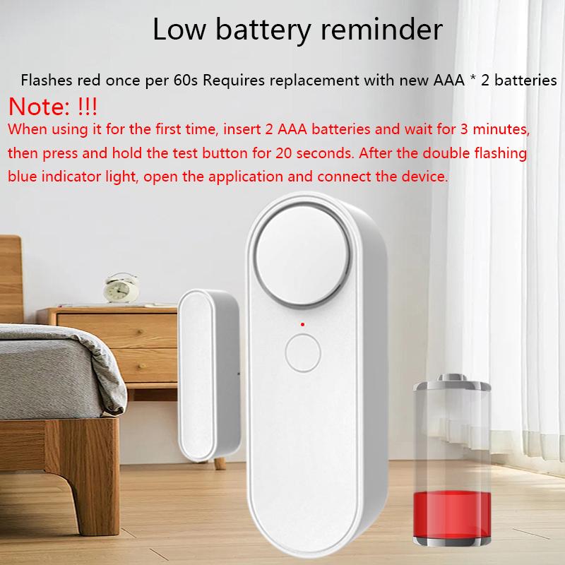Tuya Wifi Door Sensor Window Entry Security Burglar Open/Closed Detectors Home Alarm System Independence Alert Scene 90dB Siren