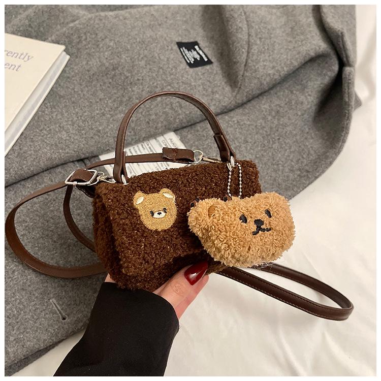 Dames Retro Plysj Crossbody Tote 2025 - Trendy Liten Håndveske for Jobb og Hverdagsklær