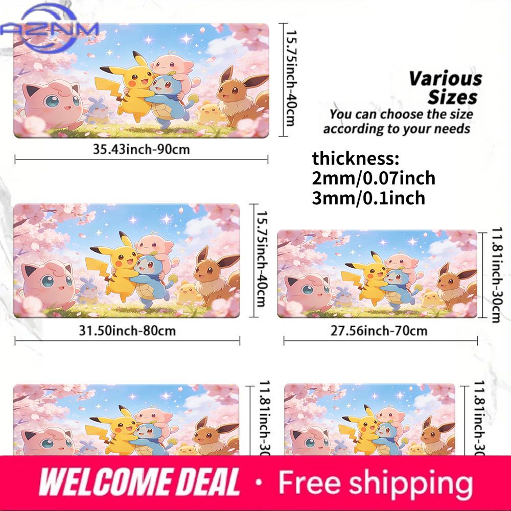 Pokemon Sakura Garden Cute Characters Gaming Desk Mat NonSlip Washable Mouse Pad 30x80x0.2cm