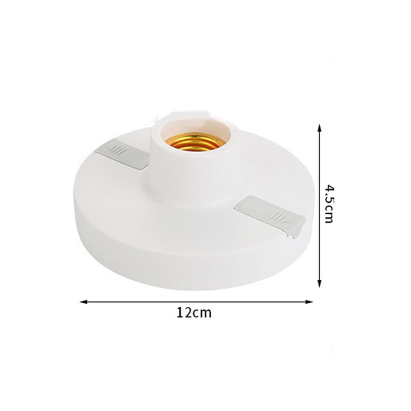 1/5Pcs Flat Light Bulb Socket Holder Adapter 220V E27 Screw Lamp Stand Base Cap Socket White Ceiling Light Lamp Bulb Fixing Base