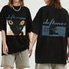 Mode Deftones Around T-Shirt Hip Hop Rockband The Fur Tour Band Konzert Katze Grafik T-Shirts Dicke Baumwolle Übergroßes T-Shirt