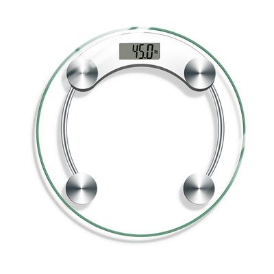Andy Electronic Scale Household Body Scale Intelligent Small Transparent Circular Electronic Scale