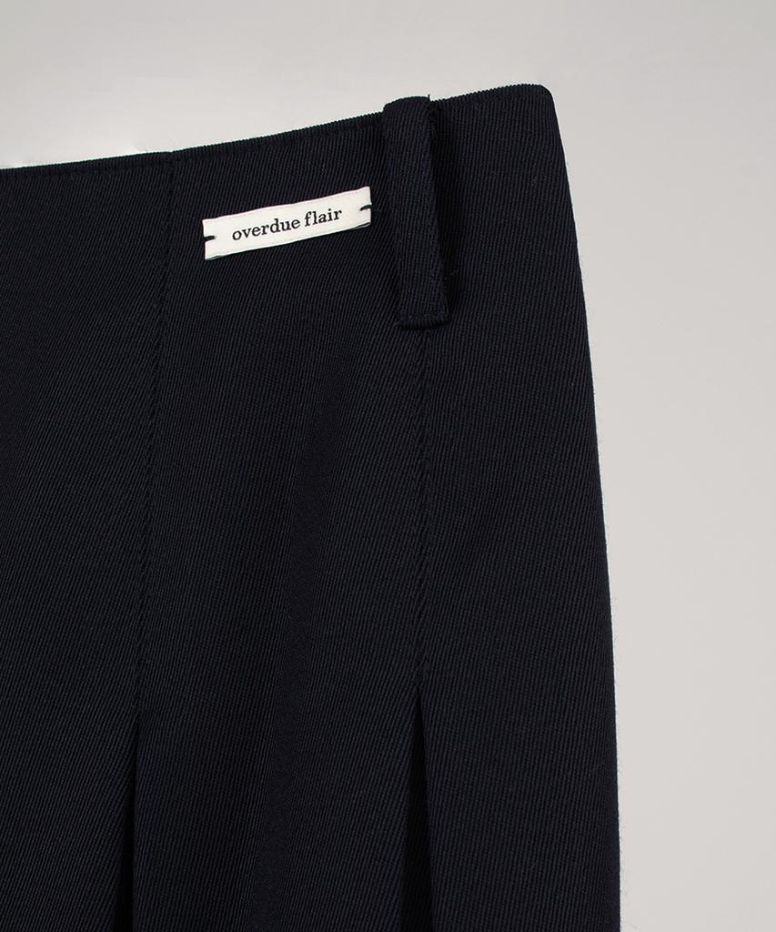 Obeodyupeulleeo Wool Pleated Skirt_Navy