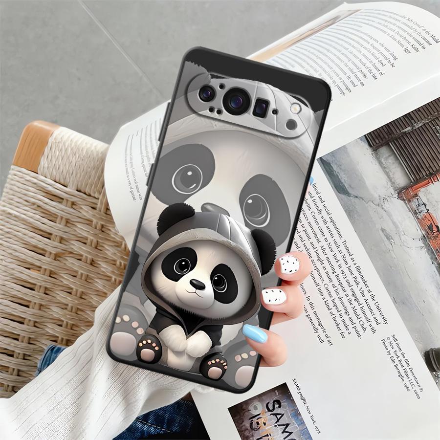 Cute Panda Case for Google Pixel 10 9 Pro XL 6 7 8 Pro 9a 8a 6a 7a Funda Phone Cover
