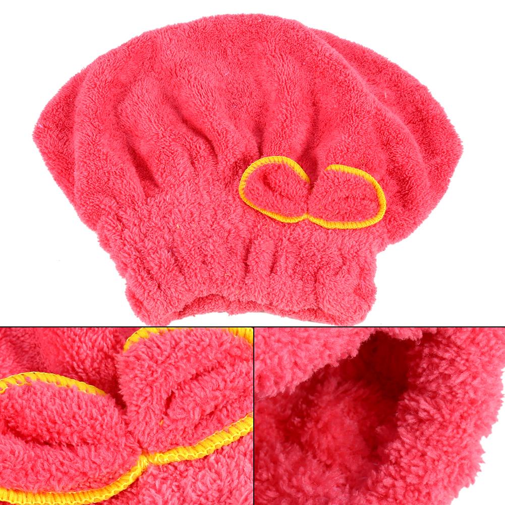 Quick Dry Cute Women Microfiber Hair Drying   Wrap Tower Hat Accessory For Bath(yellow)