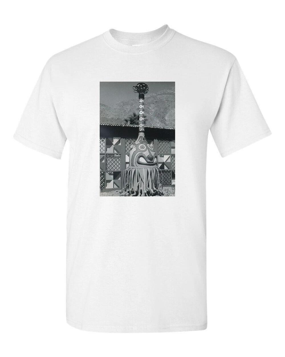 

Retro Tiki T Shirt White Cotton Mug Bar Restaurant No. 56 Statue Idol 2XL