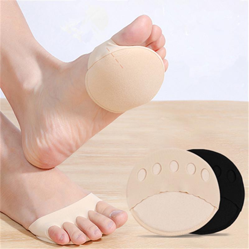 Women's Invisible Anti-Slip Half-Palm Five-Toe Socks with Sponge Pad for High Heels