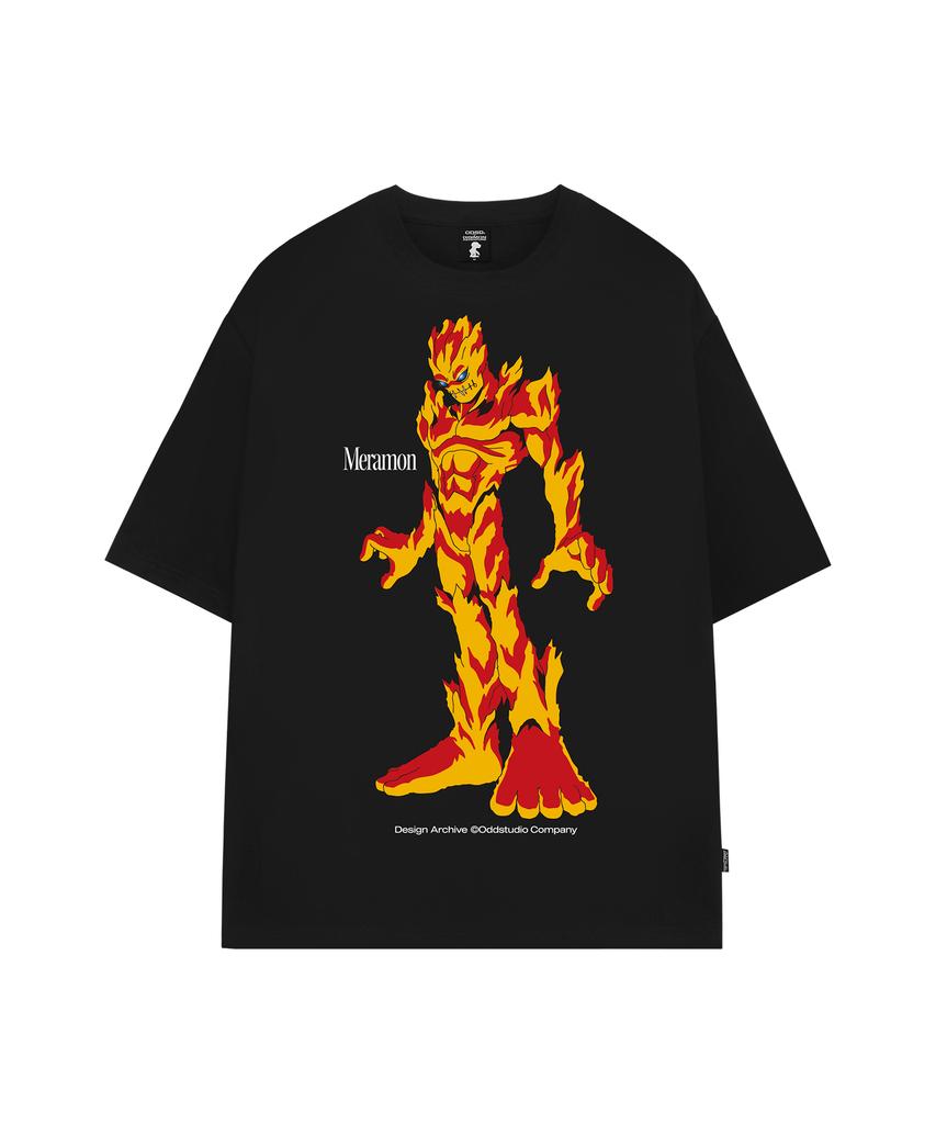 ODDSTUDIO [Digimon Adventure] Meramon Overfit T-Shirt - 2 Colors