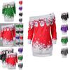 Ladies Christmas Jumper Tops Featuring Charming Santa Claus Design And Long Sleeves