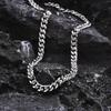 Vnox Nunca Desbota 5mm/6mm/8mm Corrente Cubana de Aço Colar para Mulheres Homens, Impermeável Cor Prata Unissex Choker de Corrente Miami Curb Link