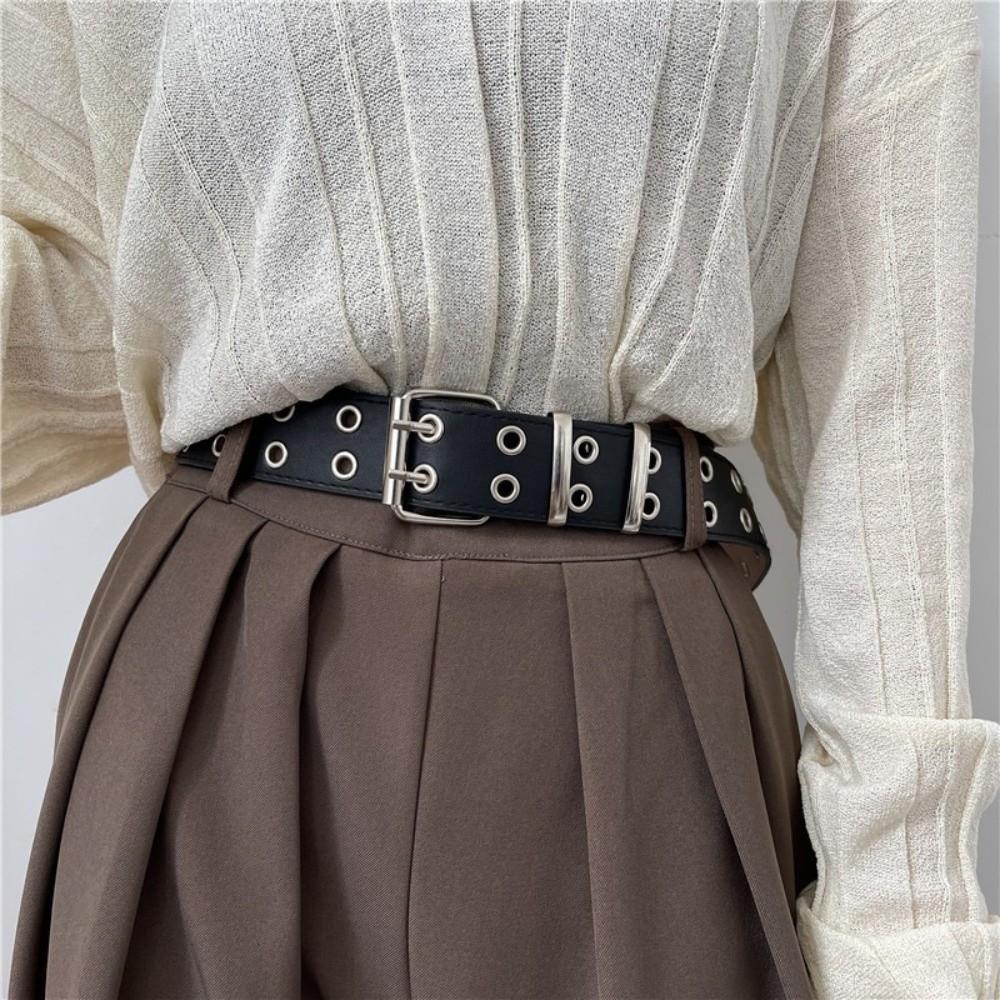 Hip Hop PU Leather Belt Punk Skirt Belt Fashion Women Waist Belt  Dress Accessories