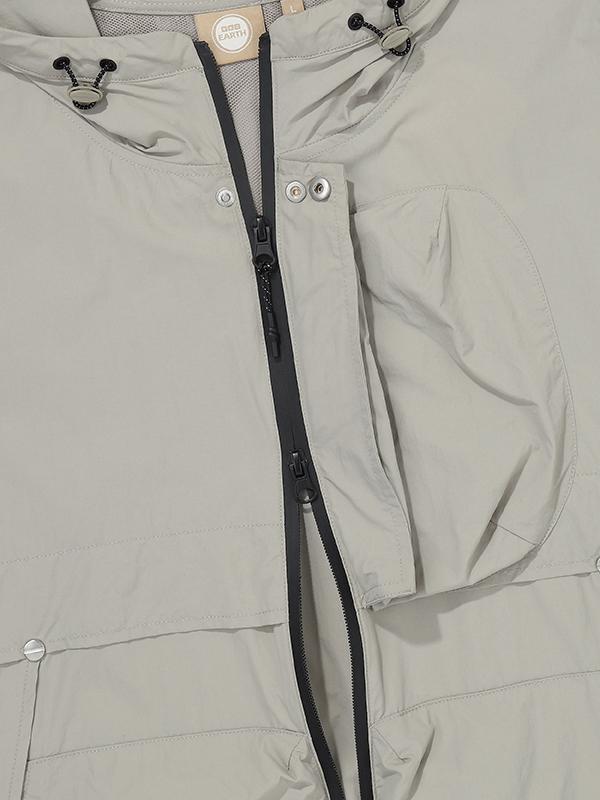 Bbc Earth Rivet Hoodie Short Sleeve Jacket_Cream