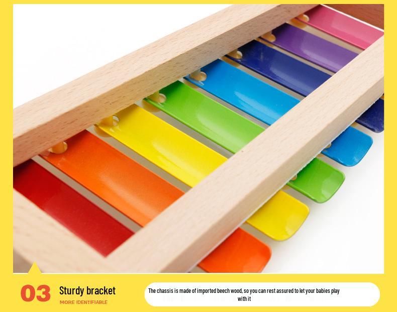 Wooden Xylophone Music Box & Piano Toy for Kids - Early Education & Enlightenment Percussion Instrument