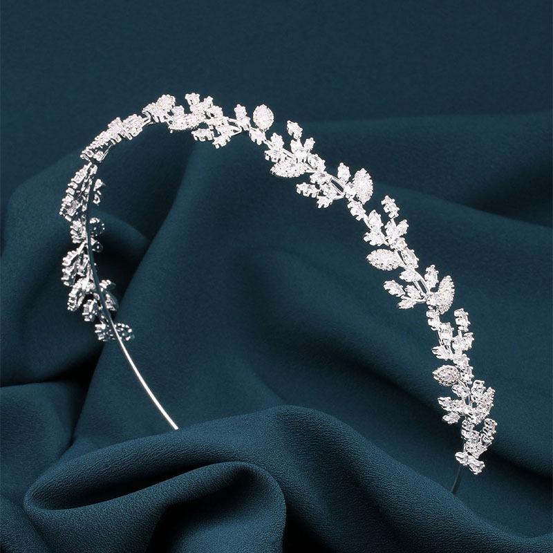 Elegant Zircon Wedding Crown - European  American Style Bridal Headband