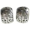 Retro Distressed Double Happiness Earrings Hollow Wide Surface Chinese Style Personality 100% Match Ear Buckle Design Back-to-school Ambience Jewelry
