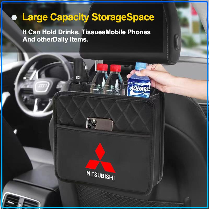 Car Storage Bag Multi-function Seat Back Storage Pocket Suspension For Mitsubishi Lancer Lancer ASX Outlander 2 3 Pajero Mirage Exzos Pajero 4