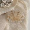Acetate Shell Hair Claw Rhinestone Rhinestone Hair Claw Retro Seashell Hair Clips  for Women