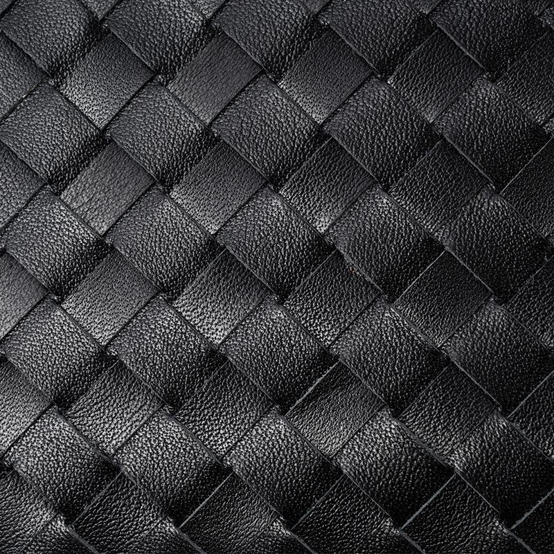 Woven Genuine Leather Crossbody Bag Men's Fashion Horizontal Casual Shoulder Bag Summer Lightweight Small Bag Business Men's Bag