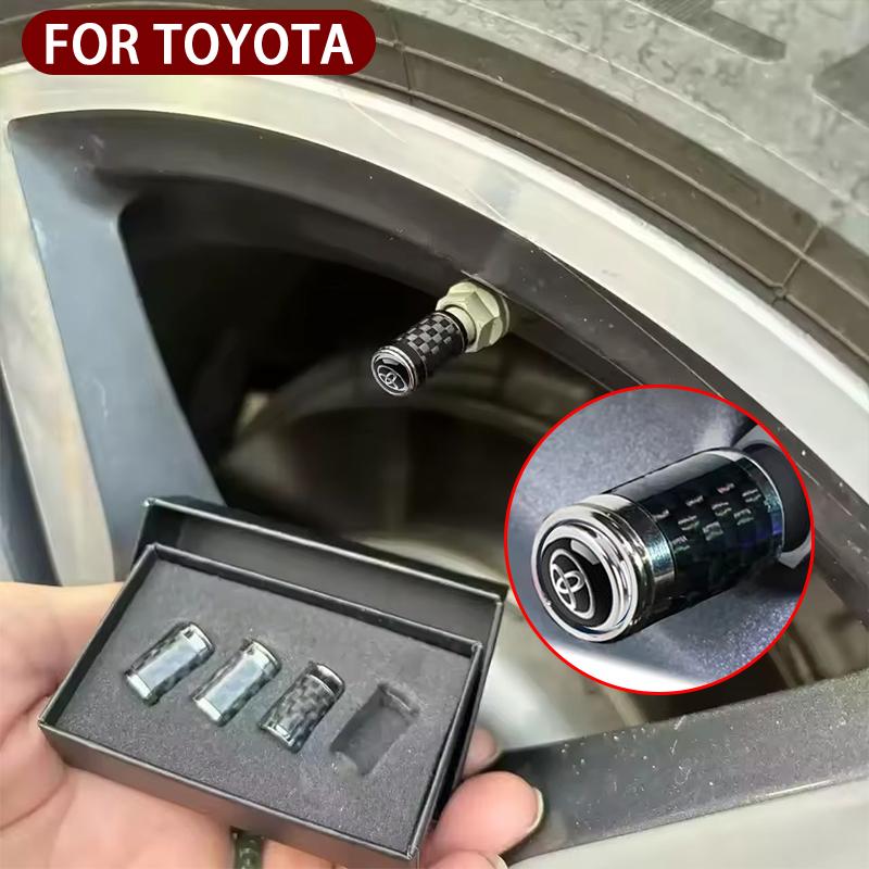 New Car Styling Wheel Tire Valve Stem Caps Cover Auto Parts For Toyota RAV4 Corolla Camry Frontier Supra C-HR Hilux Tacoma Prado