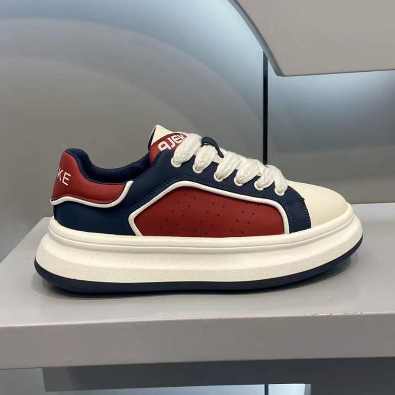 Autumn New Leather Youth Casual Board Shoes Platform Niche Low-top Sports Shoes Aj