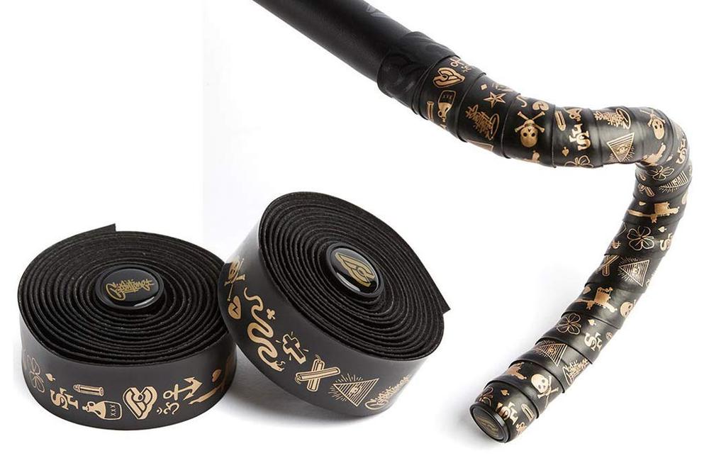 Cinelli MIKE GIANT VOLEE GOLD NMVLMGG Black Bar Tape for and Mountain Road One Size MTB, BMX, Bikes,