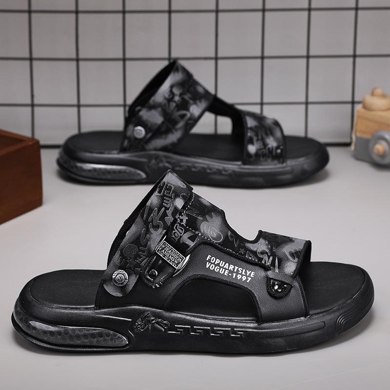 Fashion CYYTL Mens Slippers Casual Shoes Beach Summer Sandals Outdoor Slides Leather Walking Comfort Fashion Lightweight Luxury Designer