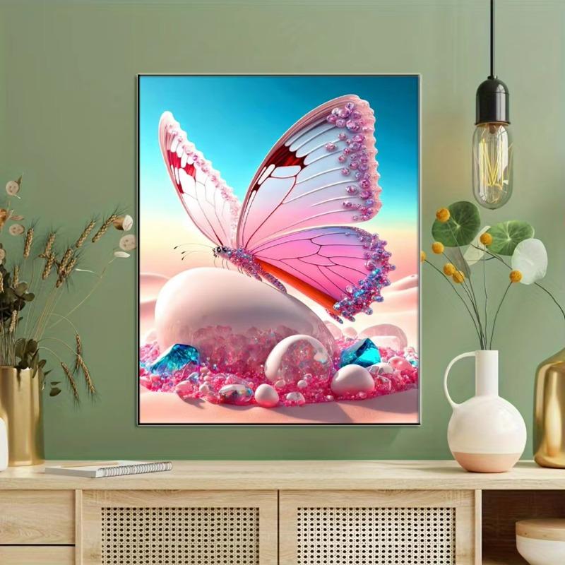 5D Diamond Painting, Peony Flower Sticker Diamond Cross Stitch Decorative Painting