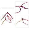 TR90 Metal Square Prescription Glasses Frames for Women Pink Eyewear