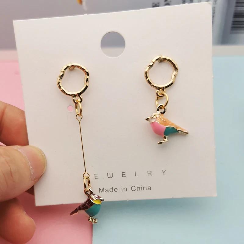 10 Stück DIY Schmuckzubehör Emaille 3D Kleiner Spatz Bunter Elster Vogel Anhänger Passend für Damen Armbänder Ohrringe Herstellung.