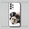 Cute Panda Phone Case For Samsung S25,24,23,22,21,20,10,10E,9 Plus FE Note 20 Plus Soft Black Cover Shell