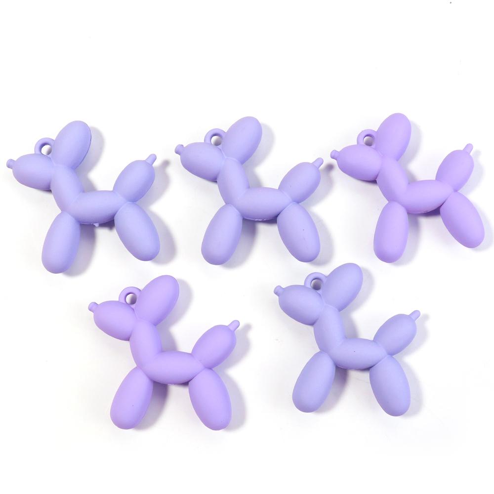 5pcs/lot Colorful Cute Acrylic Cartoon Balloon Dog Pendants For Jewelry Making DIY Bracelet Necklace Keychains Accessories