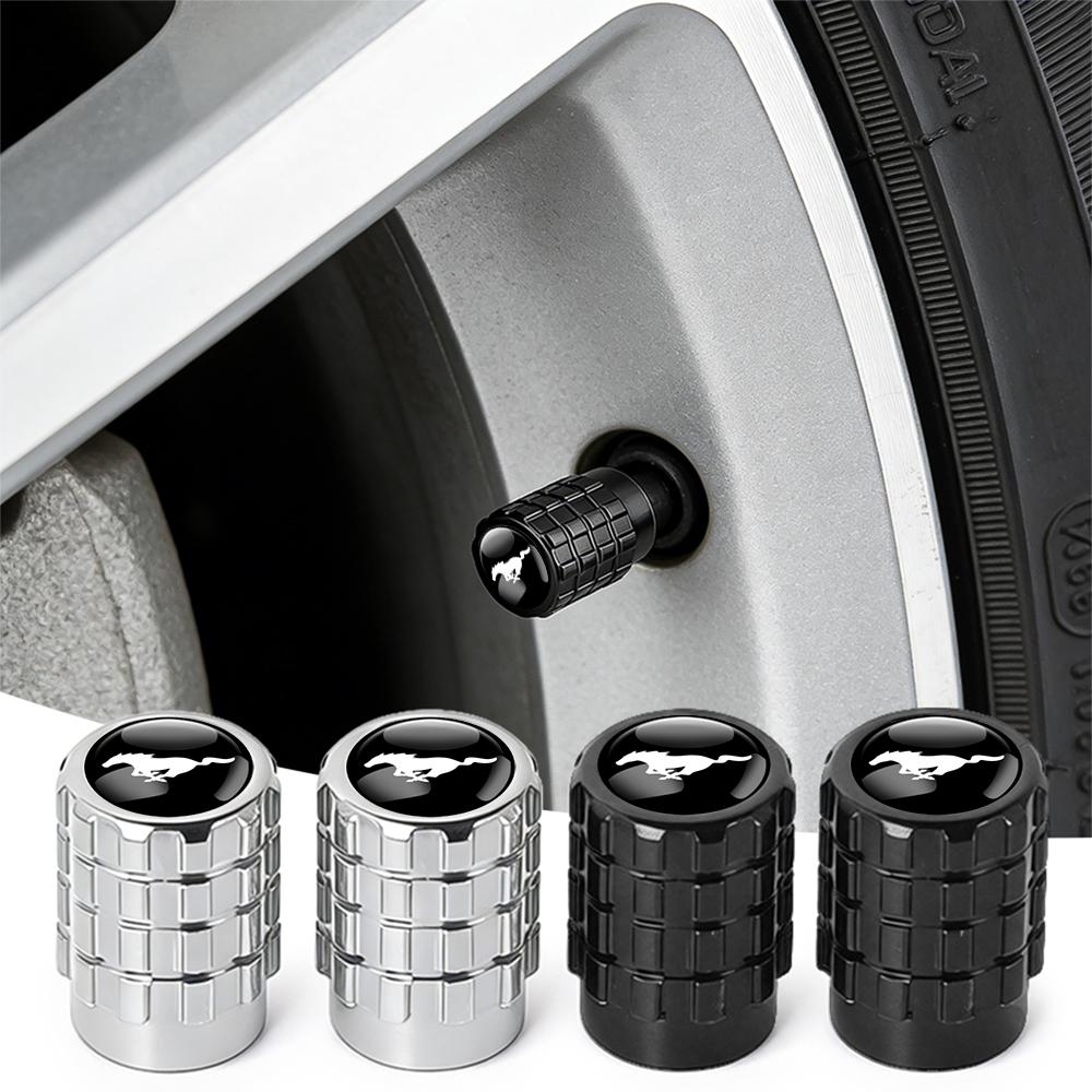 Aluminum Alloy Car Tire Valve Caps Airdust Waterproof Tyre Rim Stem Cover For Ford Focus Fiesta Ranger Mondeo Kuga Mondeo SHELBY