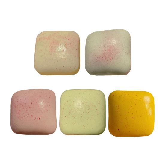 5Pcs Mini Toast Soft Slow Rise Stress Relief Toy Realistic Bread Butter Design Sensory Fidget Gift for Kids And Adults