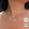Fine 925 Sterling Silver Heart Moissanite Jewelry Set D Color VVS1 Necklace Earrings Set Pass Diamond Tester for Women Gift