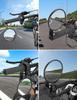 KEMIMOTO KTM 2504 Motorcycle Bar End Mirror, Vehicle Inspection Compatible, Bike Mirror, Round, Left