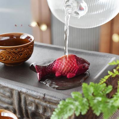 Tea Table Atmosphere Decoration Interesting China-Chic Color Changing Fish Tea Pet Table Decoration Can Raise Tea and Play Tea